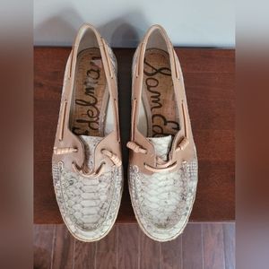 Sam Edelman Sabastian Snake Print Boat Shoe, 10M